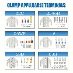 7Pcs Ratchet Crimper Plier Crimping Tool Cable Wire Electrical Terminals Kit