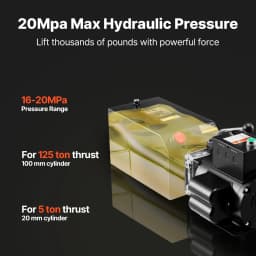 SucceBuy Hydraulic Pump Power Unit 10 Qt/15 Qt Single Acting Hydraulic Unit 6.3 L/min Oil Flow for Dump Truck Auto Repair Garage