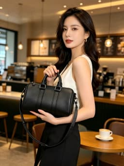 Casual Leather Women Handbags Barrel-Shaped Shoulder Bag New Autumn and Winter Crossbody Bags for Women Small Clutch Purses