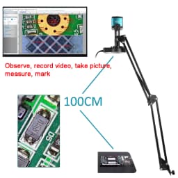 Yizhan 4K HD Electronic Digital Microscope For Soldering HDMI/ USB/ VGA/ Microscope Camera 150X Lens Big Vision Articulated Arm