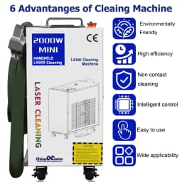 Laser Rust Removal Machine 1500w Double Wobble Hand-Held Fiber Laser Cleaning Machine for Metals with Rust Paint Oil Dirt Stains