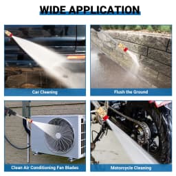 Cordless High Pressure Car Washer Water Gun Electric Spray Cleaner Foam Machine with 2 Battery