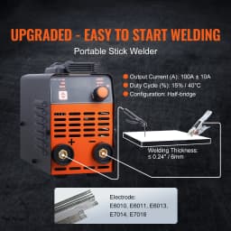 SucceBuy Stick Welder 140A /160A/200A ARC/Lift TIG 2-IN-1 Welding Machine w/ IGBT Inverter Portable MMA Welder Machine Hot Start