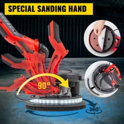SucceBuy 850W Drywall Sander Variable Speed 800-1750RPM Electric Drywall Sander Foldable Sheetrock Sander with Telescope Handle