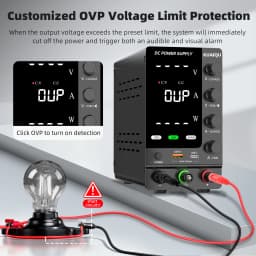 KUAIQU Variable Power Source Switching DC Power Supply 30V 10A Bench Power Supply Optional OCP OVP Function,32V 6A,60V 120V 3A