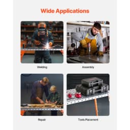 SucceBuy Foldable Welding Table 500 LBS Capacity Welding Workbench 4-Level Adjustable Height Carbon Steel Work Table for Repair