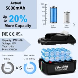 1/2/4Pcs 5.0Ah BL1850B Replace for Makita 18V BL1815 BL1830 BL1860 BL1890 Li-on Battery Pin with 3A DC18RC Charger Combo kit
