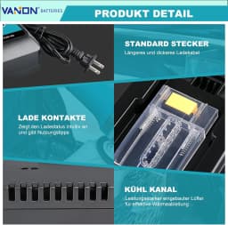 VANON DC18RC Rapid Car 14.4V-18V Battery Charger Replace for Makita BL1850 BL1840B BL1820 BL1815 BL1890 Cordles Tool Battery pin