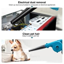 2 in 1 Cordless Electric Air Leaf Blower Dust Vacuum Garden Clean Battery Handheld Power Tools with 2 Battery