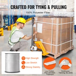 SucceBuy Polyester Pull Tape Mule Flat Rope Printed Webbing Cable Pulling Tape for Packaging Gardening Electrical Conduit Work
