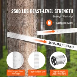 SucceBuy Polyester Pull Tape Mule Flat Rope Printed Webbing Cable Pulling Tape for Packaging Gardening Electrical Conduit Work
