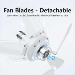 Modern Ceiling Fan with LED Light Remote Control Silent Ceiling Fan for Bedroom Kitchen Living Room