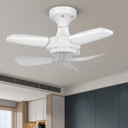 Modern Ceiling Fan with LED Light Remote Control Silent Ceiling Fan for Bedroom Kitchen Living Room