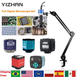 Yizhan HD 1080P Digital Electron Microscope 4K Ultra 2K HDMI Microscope USB VGA 150X Lens 5-100cm Working Distance Tripod Stand