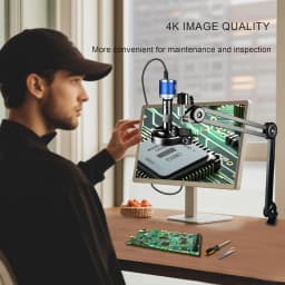 Yizhan HD 1080P Digital Electron Microscope 4K Ultra 2K HDMI Microscope USB VGA 150X Lens 5-100cm Working Distance Tripod Stand