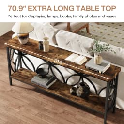 Tribesigns Hallway Console Table, 180 cm Long Sofa Table Behind Couch, Entry Console Table with Storage for Entryway, Living Roo