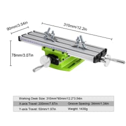 Allsome BG-6300 Compound table Working Cross slide Table Worktable for Milling Drilling Bench Multifunction Adjustable X-Y