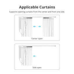 Zemismart Matter WiFi Smart Electric Curtain Motor with Curtain Rail Track Wall Work with Homekit Smartthings Alexa Google Home