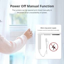 Zemismart Matter WiFi Smart Electric Curtain Motor with Curtain Rail Track Wall Work with Homekit Smartthings Alexa Google Home