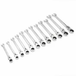 Manual Tools Ratchet Wrench Set Kit Metric Combination Chrome Vanadium Steel 8‑19mm with Storage Bag Ratchet Wrench Kit