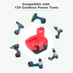 1/2/4Pcs 4.8Ah NI-MH BAT043 Replace for 12V Bosch Battery Pin BAT045 BAT046 BAT049 BAT120 Compatible With Power Cordless Tools