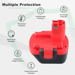 1/2/4Pcs 4.8Ah NI-MH BAT043 Replace for 12V Bosch Battery Pin BAT045 BAT046 BAT049 BAT120 Compatible With Power Cordless Tools