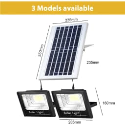 LED Solar Flood Light Sensor Street Outdoor Garden With Remote Control Security Dual Lights
