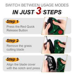 2 in 1 Cordless Grass Shear & Hedge Trimmer Rechargeable 2 Battery With Charger