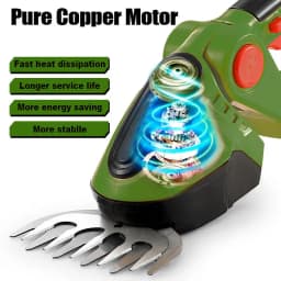2 in 1 Cordless Grass Shear & Hedge Trimmer Rechargeable 2 Battery With Charger