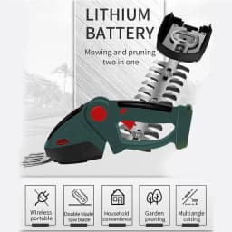 2 in 1 Cordless Grass Shear & Hedge Trimmer Rechargeable 2 Battery With Charger