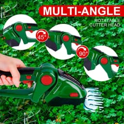 2 in 1 Cordless Grass Shear & Hedge Trimmer Rechargeable 2 Battery With Charger