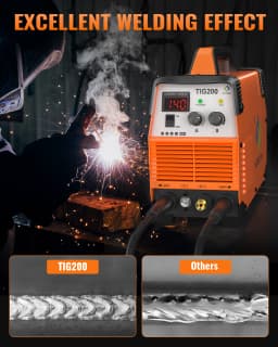 HITBOX TIG200 2in1 HF TIG/Stick Welding Machine Current Display ARC Force Post Gas 1-10s IGBT Welder Inverter for Welding Metal
