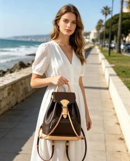 Casual Soft Leather Women's Backpack Solid Color Large Capacity Leisure Travel Bag Waterproof Double Shoulder Bag for Women