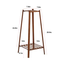 Bamboo Tall Plant Stand Indoor Outdoor Flower Display Shelf Corner Storage Rack