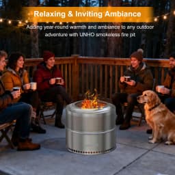 50CM Smokeless Fire Pit with Bag Portable Stainless Steel Wood Burning Outdoor Fireplace Ideal for 6 or More People Firewood Log Burner