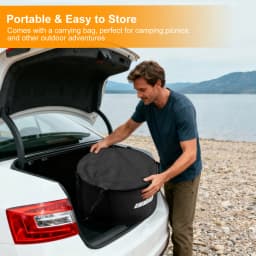 50CM Smokeless Fire Pit with Bag Portable Stainless Steel Wood Burning Outdoor Fireplace Ideal for 6 or More People Firewood Log Burner
