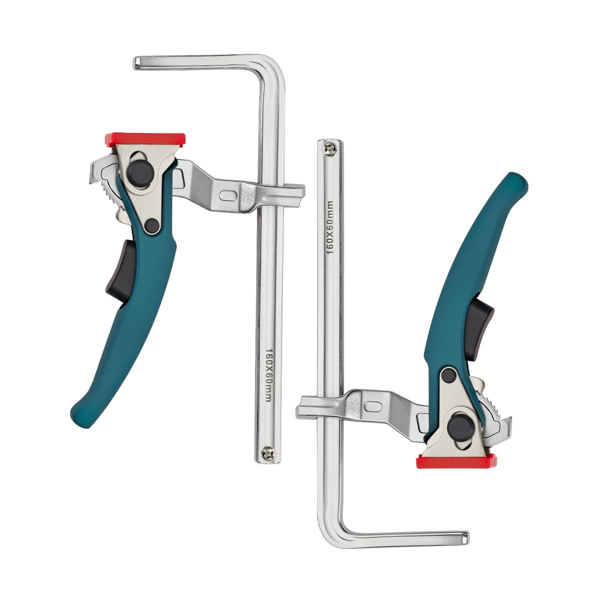 Allsome 2pcs Ratcheting Table Clamp, Quick Release Clamp For MFT and Guide Rail System, Bar Clamp