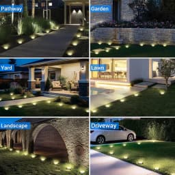 8pcs Solar Buried Lights+12pcs solar outdoor LED stainless steel stick lights+4pcs Multi-Color 90LED Starburst String Light IP44