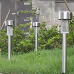 8pcs Solar Buried Lights+12pcs solar outdoor LED stainless steel stick lights+4pcs Multi-Color 90LED Starburst String Light IP44