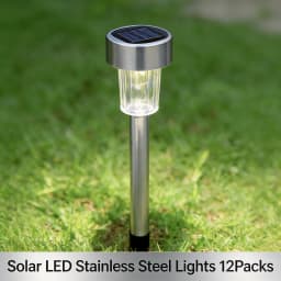 8pcs Solar Buried Lights+12pcs solar outdoor LED stainless steel stick lights+4pcs Multi-Color 90LED Starburst String Light IP44