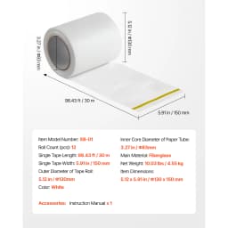 SucceBuy Drywall Mesh Tape 1.97inWx147.64ftL Self-Adhesive Fiberglass Drywall Joint Tape 36Rolls Dry Wall Patch for Crack Repair