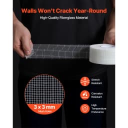SucceBuy Drywall Mesh Tape 1.97inWx147.64ftL Self-Adhesive Fiberglass Drywall Joint Tape 36Rolls Dry Wall Patch for Crack Repair