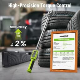 Robustrue Digital Torque Wrench 340N.m Electric Wrench Professional Drive Buzzer LED Flash for Bike Motorcycle Car Repair