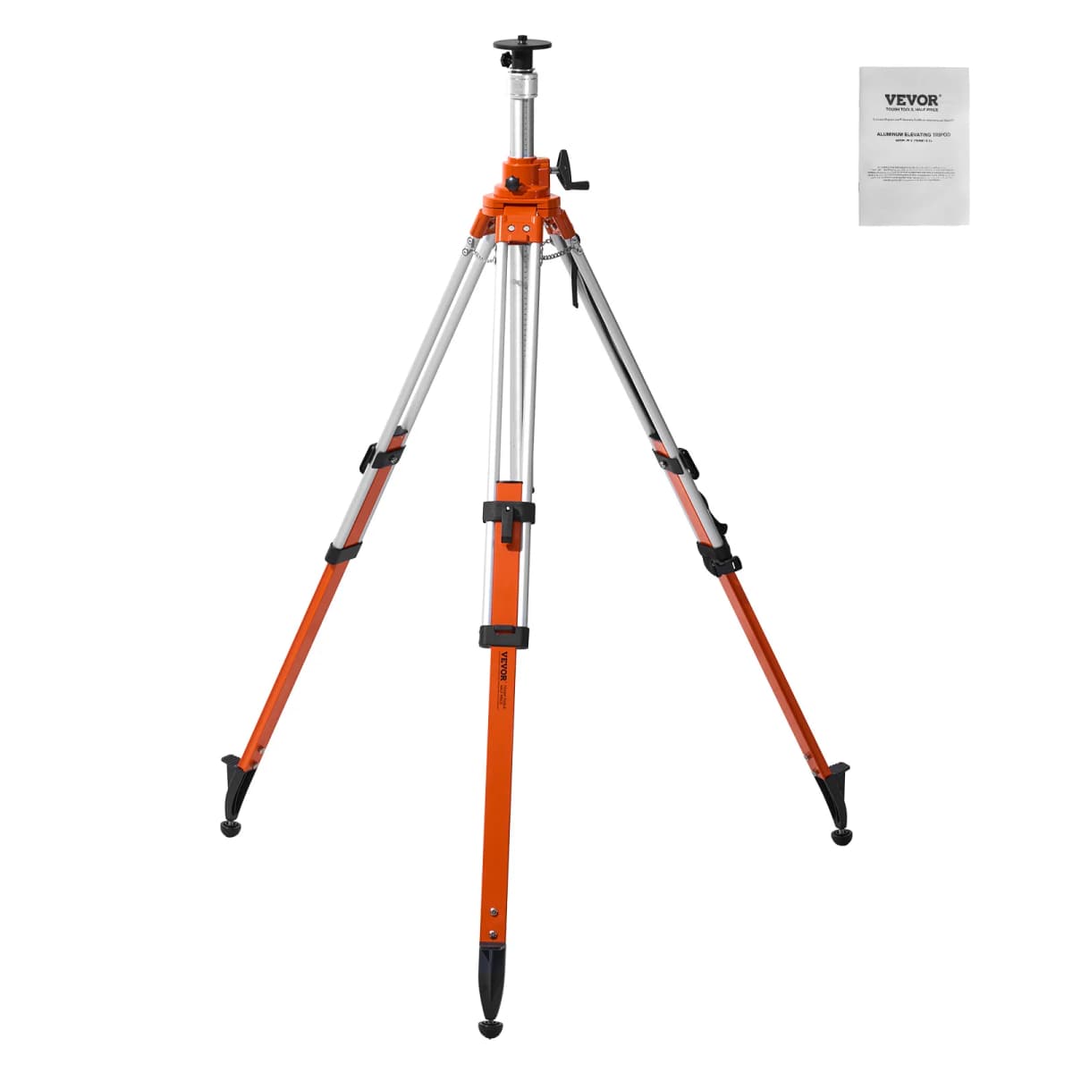 VEVOR Laser Level Tripod Stand Thread Mount Height Adjustment Heavy Duty Survey Tripod with Level Bubble & Diffusion Limiter