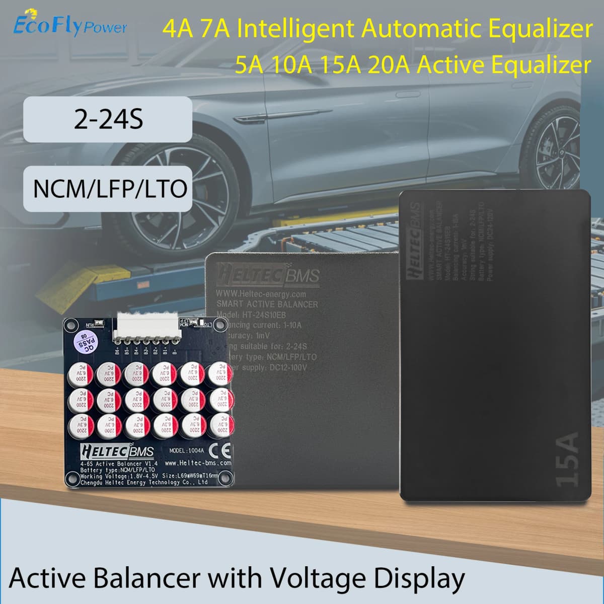 4A 5A 7A 10A 15A 20A Active Equalizer Balancer 2S-24S Cells Balancer Lifepo4 Lipo LTO Battery Energy Capacitor Lithium Pack