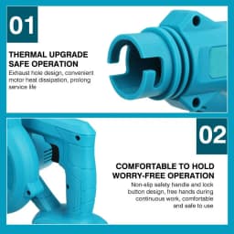 Cordless Electric Leaf Blower Dust Suction Vacuum Cleaner With 2 Battery