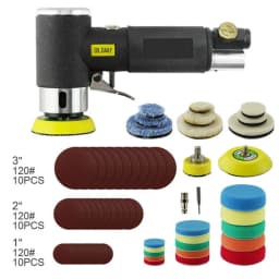 NEW 1"/2"/3" Random Orbit Air Sander Mini Grinding Machine Car Polisher Buffer