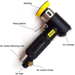 NEW 1"/2"/3" Random Orbit Air Sander Mini Grinding Machine Car Polisher Buffer