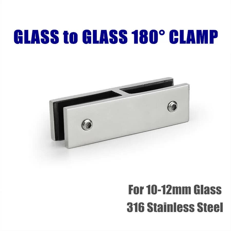 Glass Clamp Stainless Steel Joiner Bracket Balustrade Pool Fence Fencing Clamps