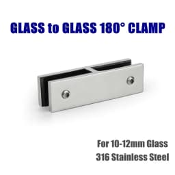 Glass Clamp Stainless Steel Joiner Bracket Balustrade Pool Fence Fencing Clamps